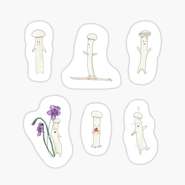 Enokitake Mushroom Pack Sticker