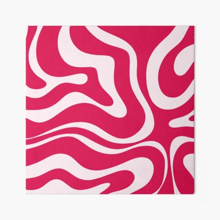 Retro Liquid Swirl Abstract Pattern in Double Y2K Pink Laptop & iPad Skin  by Kierkegaard Design Studio