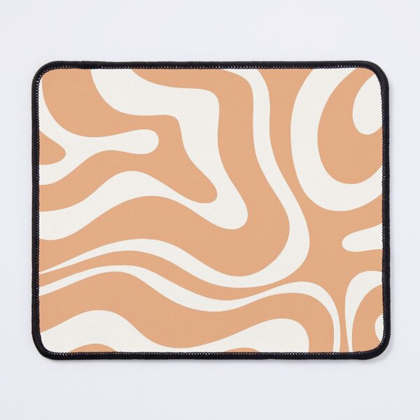 Item preview, Modern Liquid Swirl Abstract Pattern Square in Buff designed and sold by kierkegaard.