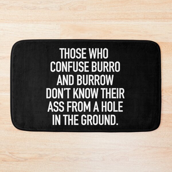 Item preview, BURRO vs BURROW typography designed and sold by gstrehlow2011.