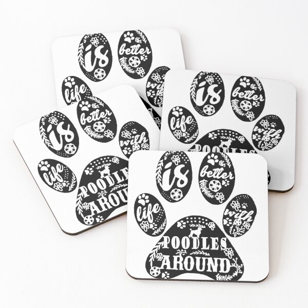 Item preview, life is better with poodles around best gift for mom dad and who love dogs  designed and sold by Sun Rise.