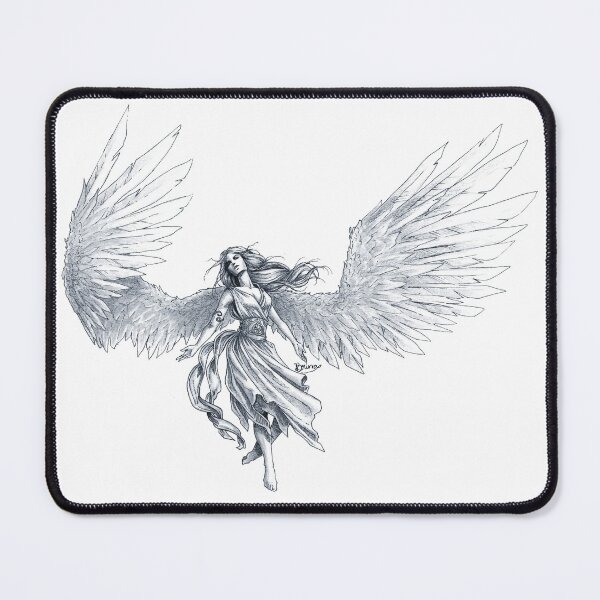 Item preview, Angel on white designed and sold by Brina Williamson.