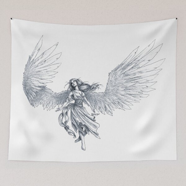 Item preview, Angel on white designed and sold by Brina Williamson.