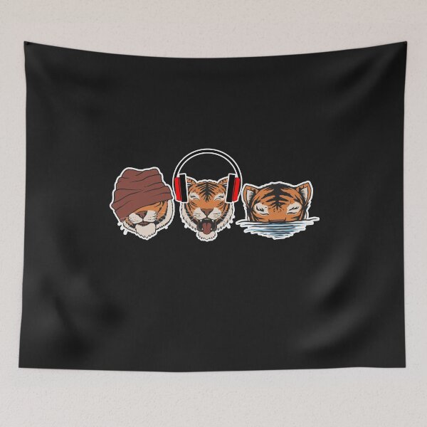 Item preview, 3 Wise Tigers - See,Hear,Speak no Evil designed and sold by laiwole.
