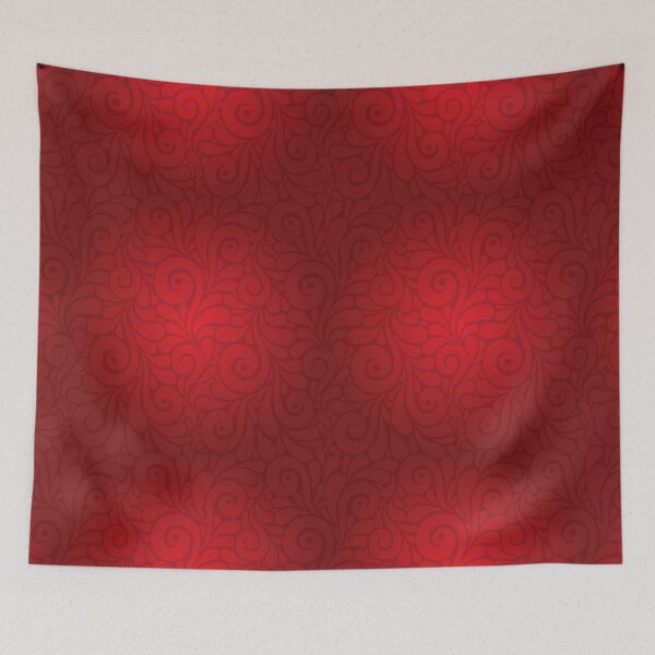 Item preview, Retro Disco Red Floral pattern designed and sold by TipTop GFX.