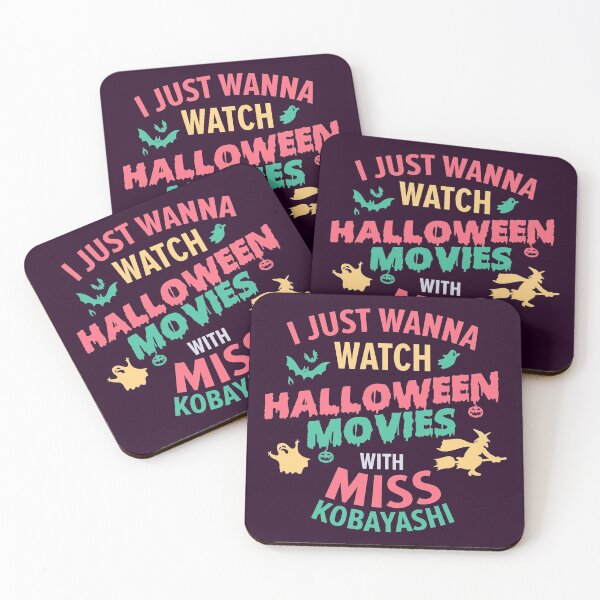 Item preview, I Just Wanna Watch Halloween Movies With Miss Kobayashi - MKDM, Watch Halloween Movies designed and sold by The Shonen Spot.