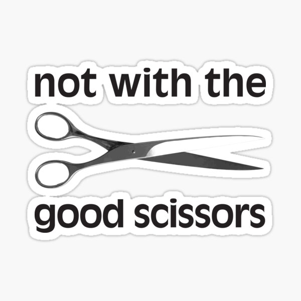 Item preview, Not with the good scissors! - Blue colour way designed and sold by Neroli Henderson.