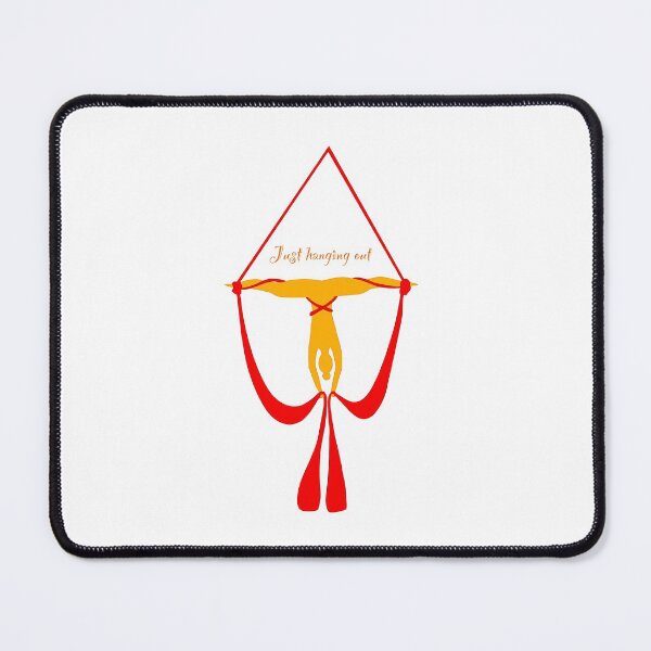 Item preview, Just hanging out funny aerial silk pun joke orange yellow and red designed and sold by -Lily-Anne-.