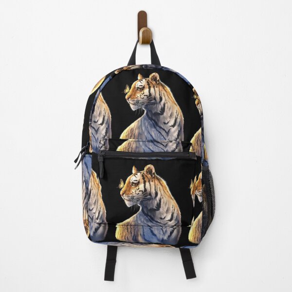 Item preview, Friendly tiger and tiger butterfly illustration designed and sold by Gamical.