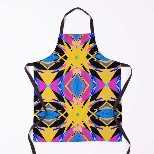 Item preview, Bright Bold Psychedelic Autumn Fall Yellow Black Blue Pink Geometric Pattern Mosaic designed and sold by PatternPerfect.