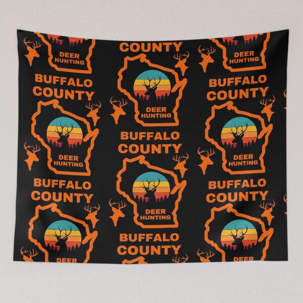 Item preview, Wisconsin Deer Hunter Buffalo County designed and sold by WoodburyLake.