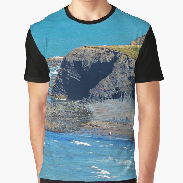 Classic T-Shirt,Mountain Ocean Sea Scenery Fashion Personality Customization