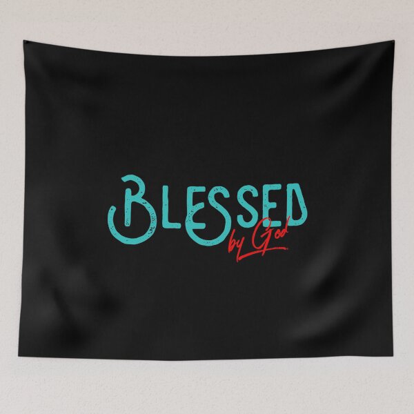 Item preview, Blessed by God, Christian Inspirational Design, Religious Sayings, By God in Red designed and sold by LifeCrush.