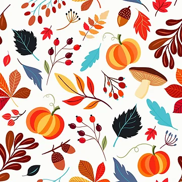 Artwork thumbnail, Autumn Foliage Pattern by RafaelLima7