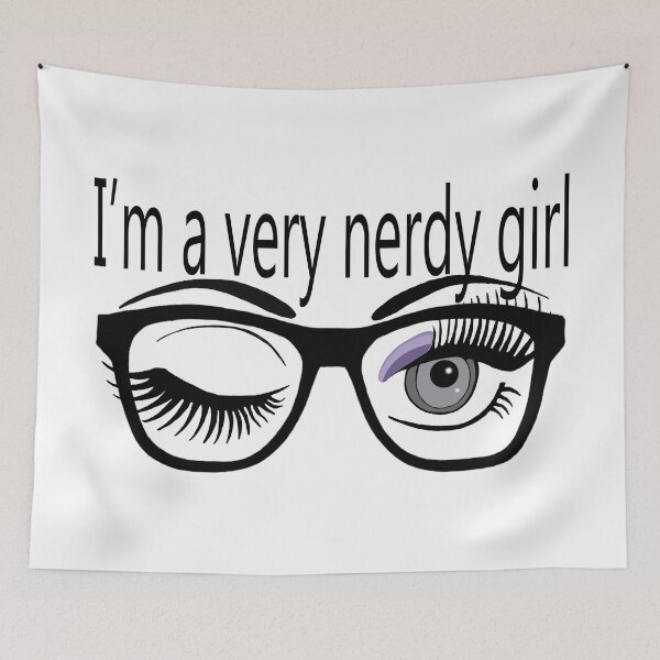 Item preview, I'm a Very Nerdy Girl with Purple Eye Shadow designed and sold by Swigalicious.