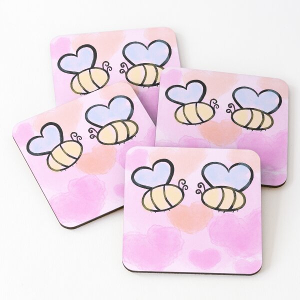 Item preview, Bee In Love Clouds designed and sold by FUNFUNBEE.