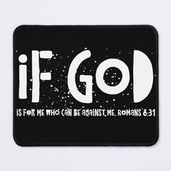 Item preview, If God is For me who can be against me, Romans 8 31, Christian Inspirational Design, Religious Sayings, By God in Red designed and sold by LifeCrush.