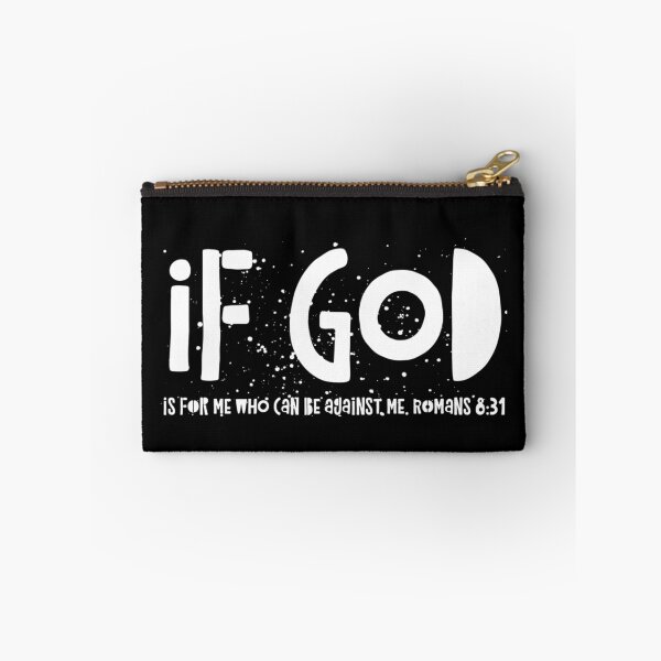 Item preview, If God is For me who can be against me, Romans 8 31, Christian Inspirational Design, Religious Sayings, By God in Red designed and sold by LifeCrush.