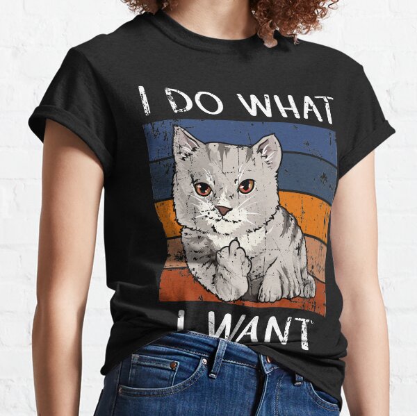 T shirt with cat flipping 2024 you off