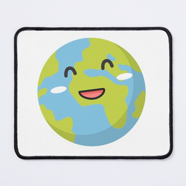 Item preview, smiley earth planet face designed and sold by OurCyberGalaxy.