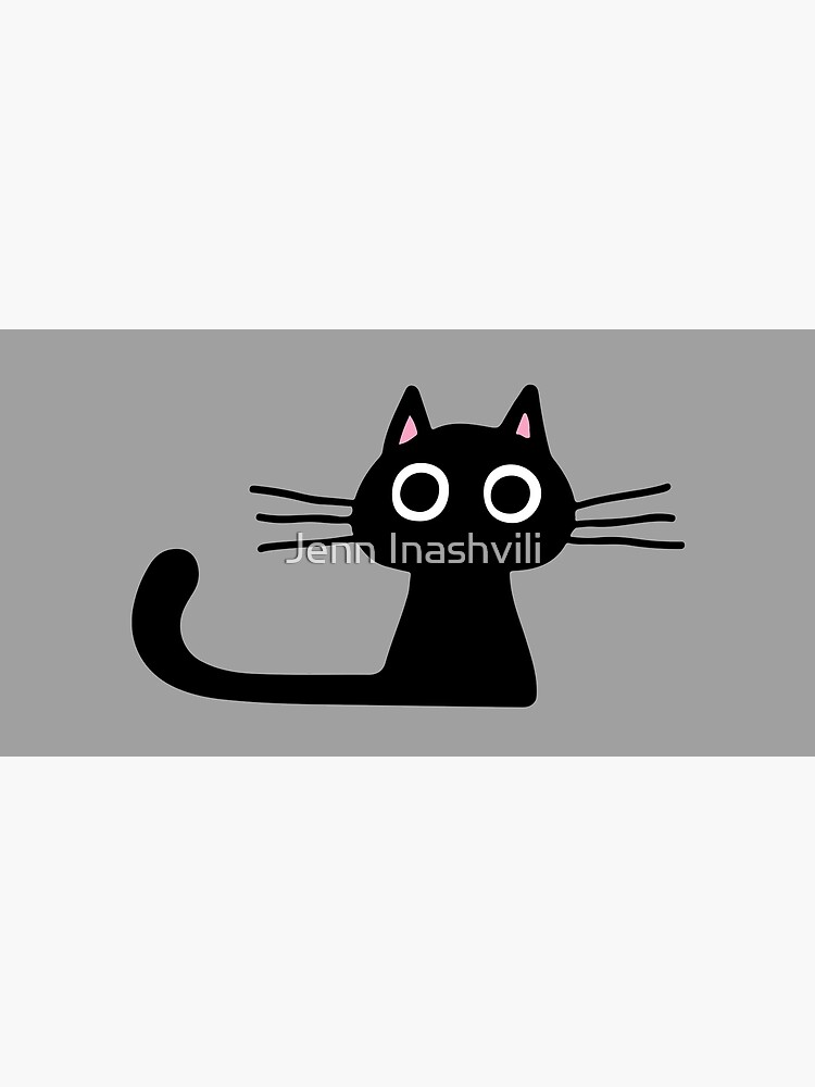 Cutie Kitty Cat Wide Eyed Black Kitten Mouse Pad for Sale by Jenn Inashvili