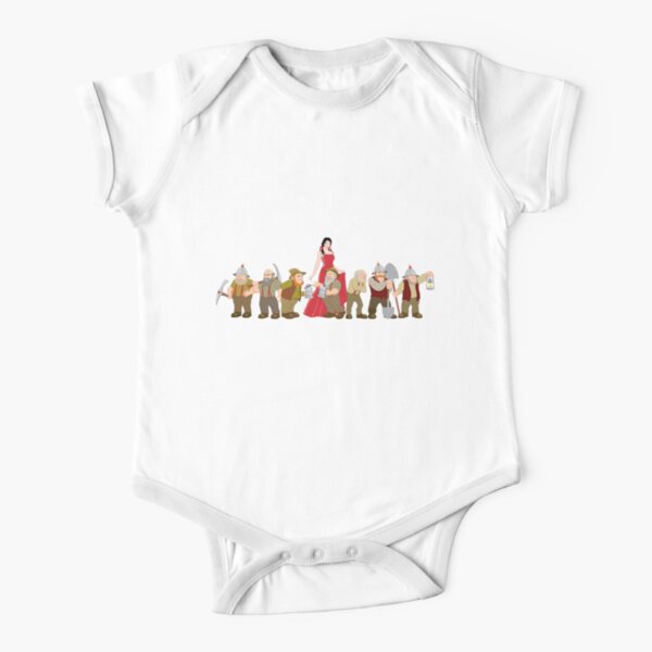 Snow White and the Seven Dwarfs Short Sleeve Baby One-Piece