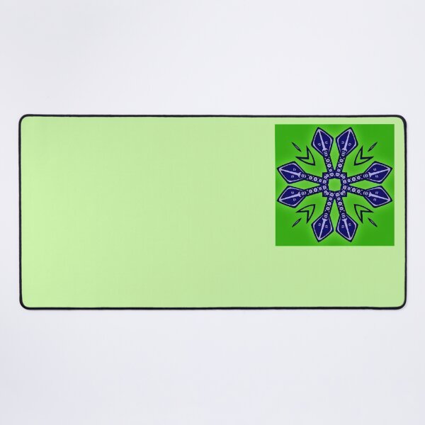 Item preview, Council of Elders - African Mystic Fabric Symbol Blue and green designed and sold by Tony Cisse.