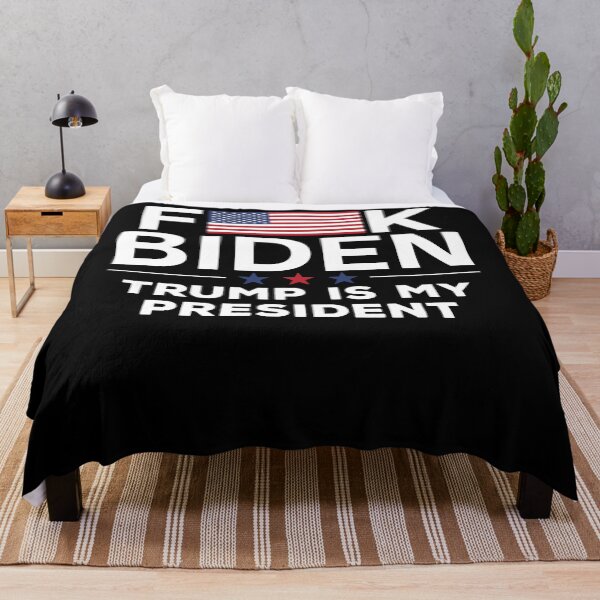 Item preview, Fuck Biden Trump is my President USA Flag designed and sold by zmallatpyp12.