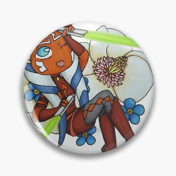Item preview, Ahsoka with Florals designed and sold by Red-can-draw.