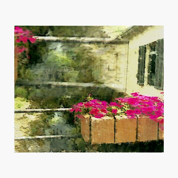 Item preview,  Flowers on a little pont in La Collobières, south of France designed and sold by Robert Elfferich.