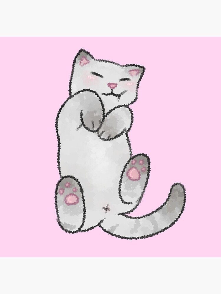 Kitty Pink Paws Poster By Jakobjuicifer Redbubble