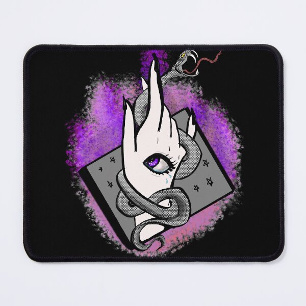 Item preview, Spell casting purple eye hand pink and purple flames snake designed and sold by DemonicGloom.