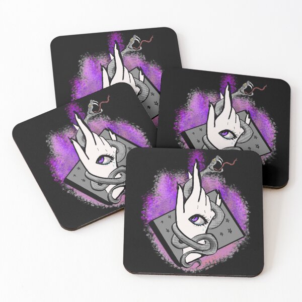Item preview, Spell casting purple eye hand pink and purple flames snake designed and sold by DemonicGloom.