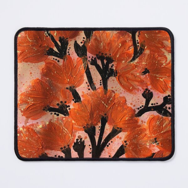 Item preview, Abstract Orange Flower Painting designed and sold by bipolarvirgoart.