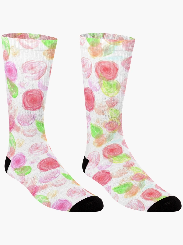 Thumbnail 3 of 5, Socks, Beautiful and colorful Roses Pattern designed and sold by RafaelLima7.