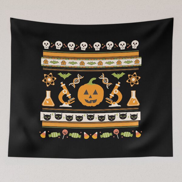 Item preview, Halloween Science Laboratory Ugly Sweater - Funny Laboratory Halloween | PCR Halloween | Science Halloween designed and sold by jadedscientist.