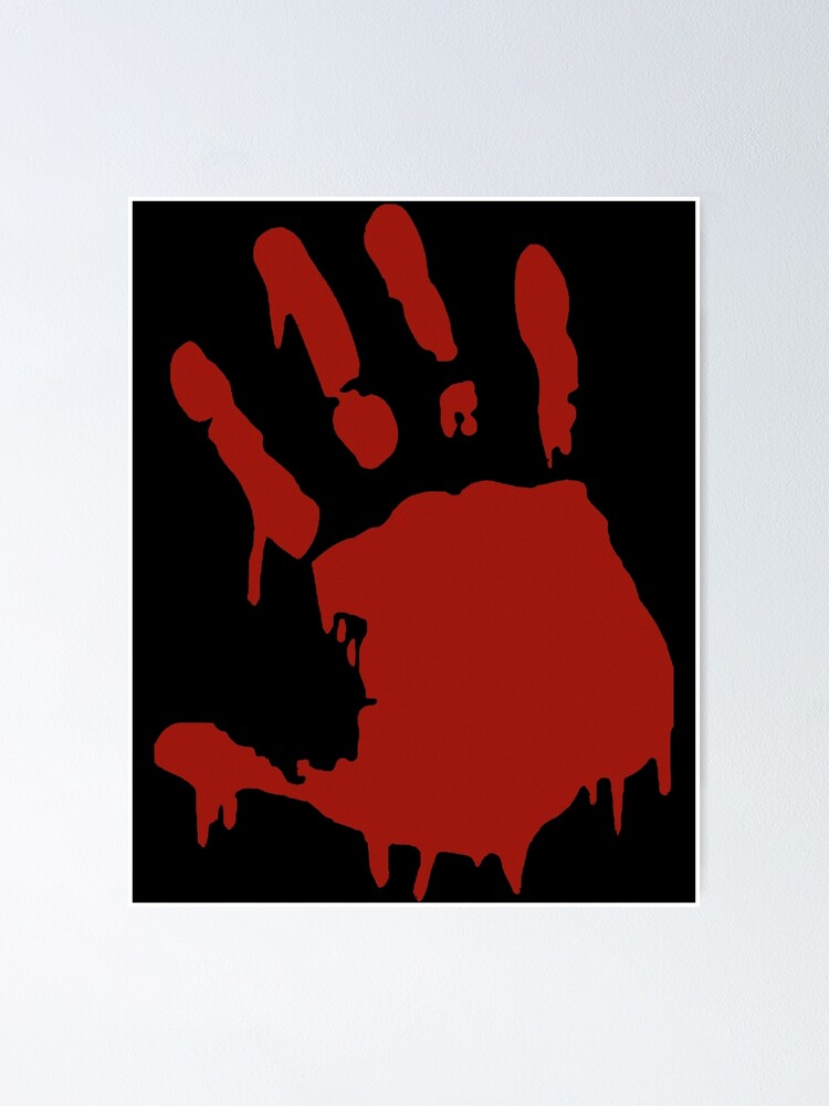 "Bloody Handprint | Halloween Fan Art | HECKINFAROUT | " Poster for