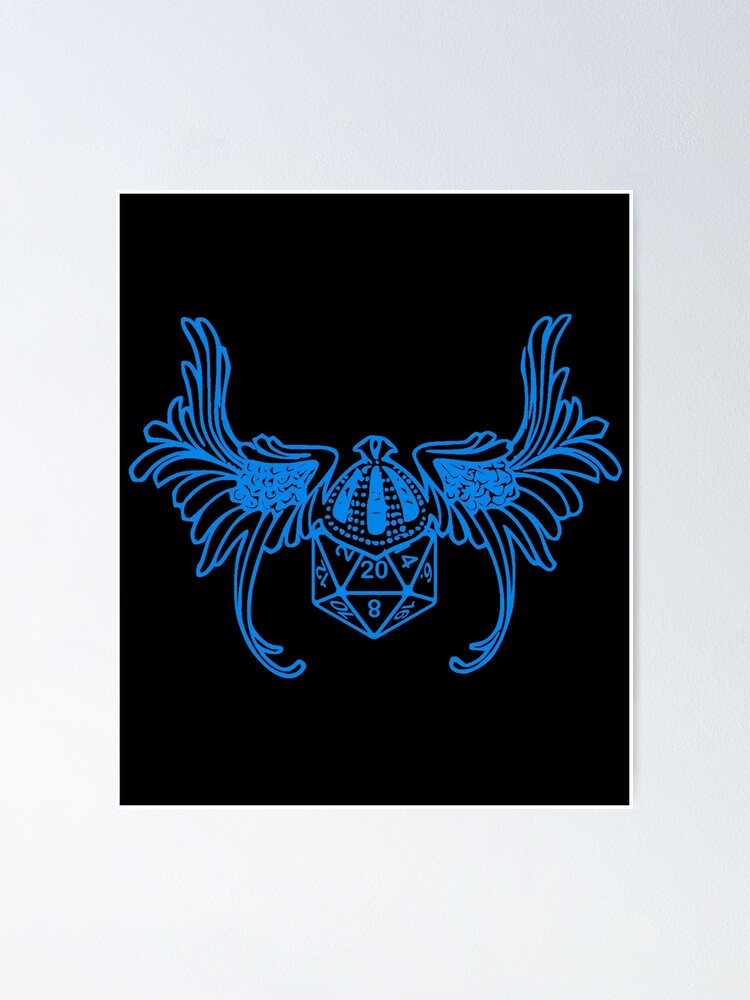 "Dice Maiden Valkyrie Critical Hit d20 Polyhedral Dice Lo Fi Design