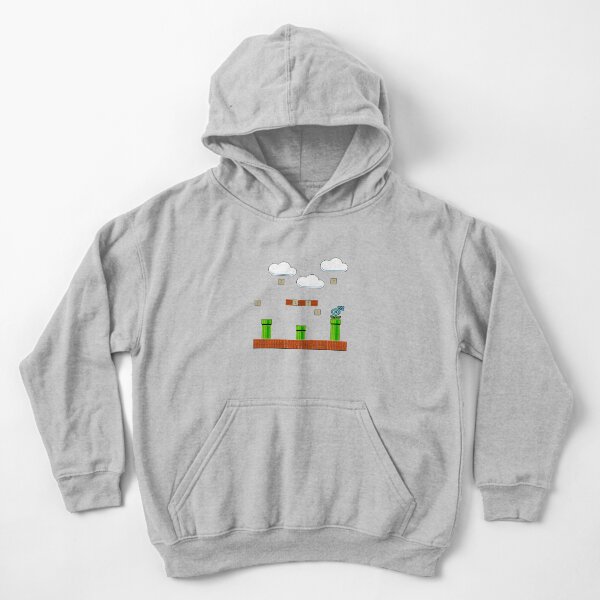 ground blocks and green tubes Kids Pullover Hoodie