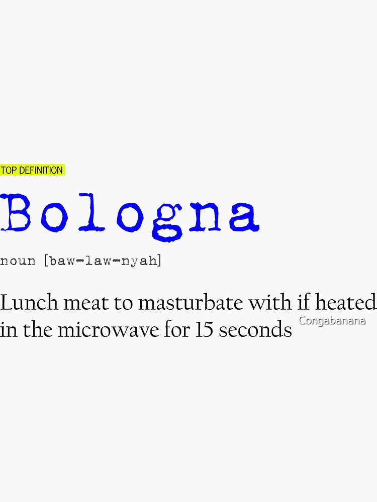 "Bologna UD definition" Sticker for Sale by Congabanana Redbubble