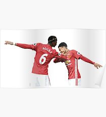 Lingard Pogba - Manchester United - Dab Poster