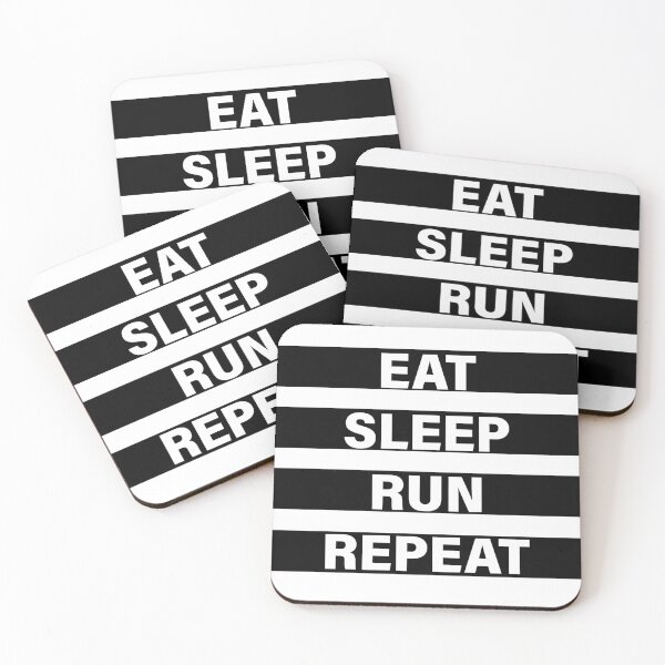 Item preview, EAT, SLEEP, RUN AND REPEAT designed and sold by the Zarock Shop.
