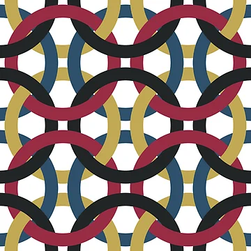 Artwork thumbnail, Colored braided circles pattern by RafaelLima7