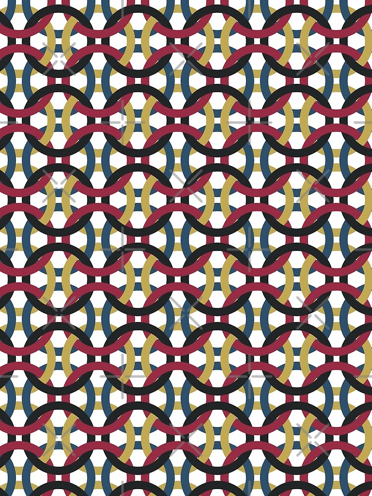 Thumbnail 3 of 3, Scarf, Colored braided circles pattern designed and sold by RafaelLima7.
