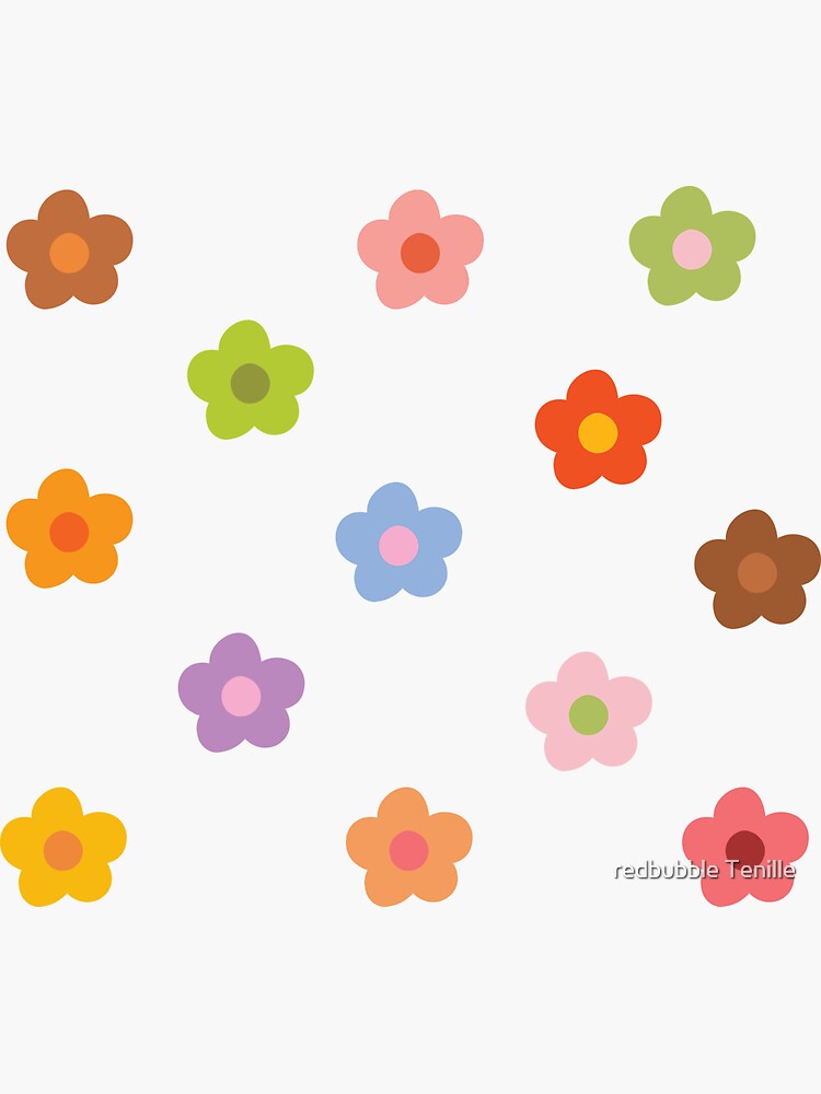 Hippie Groovy Flower Background By Mulew Art