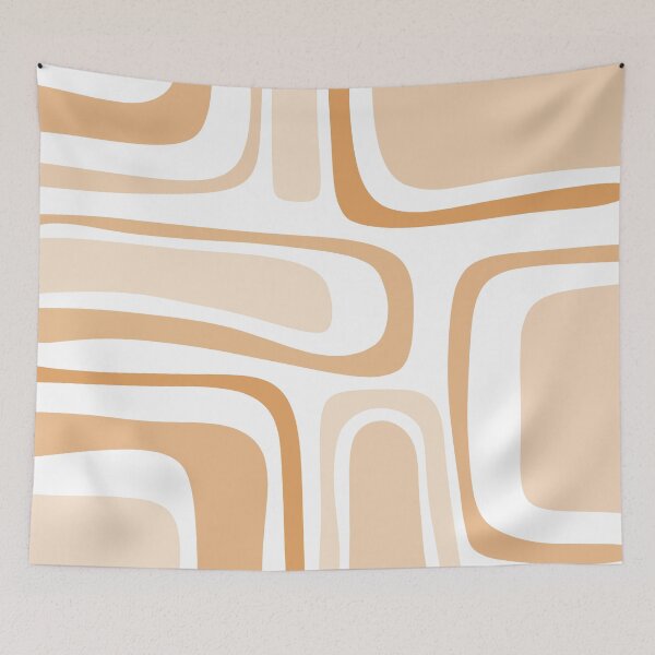 Item preview, Palm Springs Mid-Century Modern Abstract Minimalist Pattern in Light Buff designed and sold by kierkegaard.
