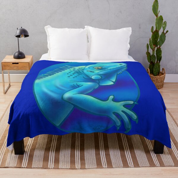 Item preview, Iguana Hold Your Hand (Blue on Blue) designed and sold by RJKpoyp.