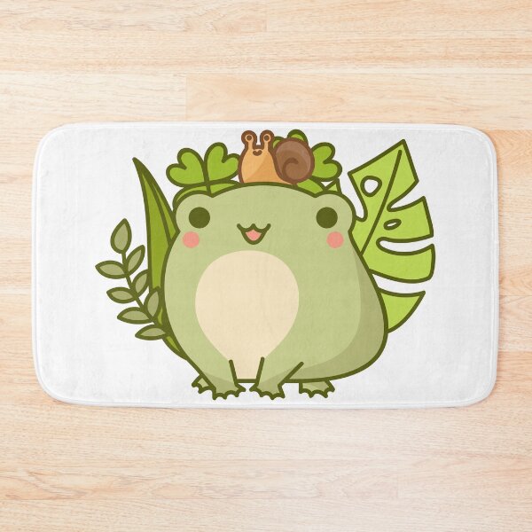 Item preview, Kawaii Frog and Snail -  Smiling happy friends designed and sold by MagicStrawberry.