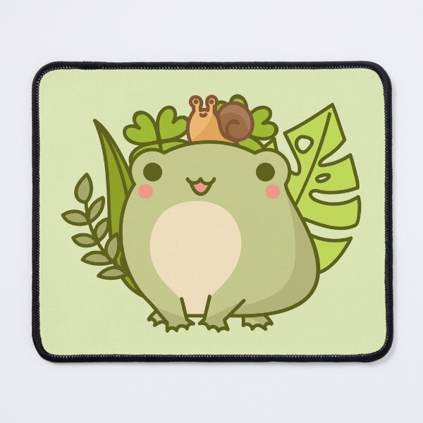 Item preview, Kawaii Frog and Snail -  Smiling happy friends designed and sold by MagicStrawberry.