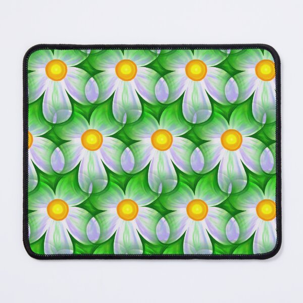 Item preview, Layers of beautiful white flowers on green pattern designed and sold by RafaelLima7.